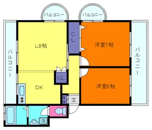 芦屋東山プリンス【4階】の間取り