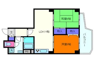 岡本センチュリーマンション【5階】の間取り