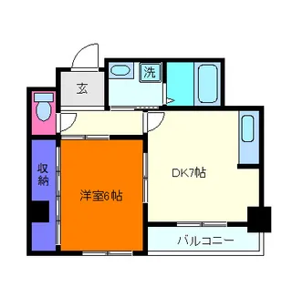 タウンコート六甲【7階】の間取り