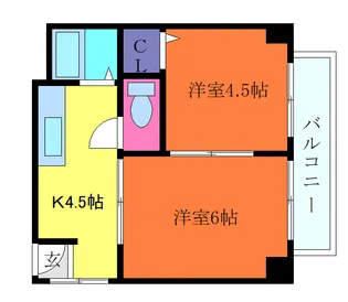 エルパラッツォ記田【4階】の間取り