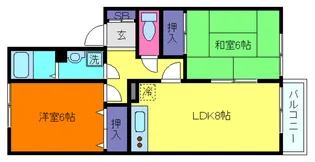 メイプルハイツ【2階】の間取り