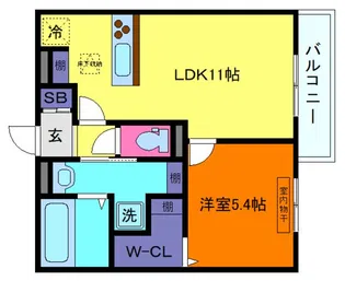cuore魚崎【3階】の間取り