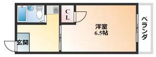 大宝菱屋西ロイヤルハイツ【6階】の間取り