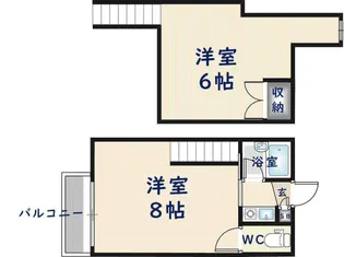 ベルジュネス【5階】の間取り