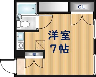 コーポ六本木【1階】の間取り