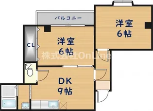アメニティー高槻【6階】の間取り