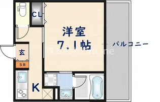 ステディ八戸ノ里【3階】の間取り