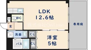 クレール・アンジュ【1階】の間取り