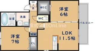 RISA A棟【2階】の間取り