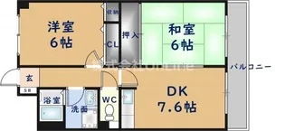イーストヒル長田【1階】の間取り