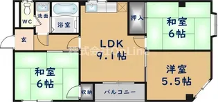 ホワイトサンコート三ノ瀬【2階】の間取り