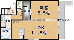 へーベルメゾン長瀬【1階】の間取り