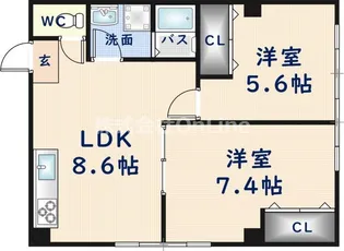 ダイワ高井田ビル【2階】の間取り