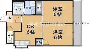 坂田マンション【1階】の間取り