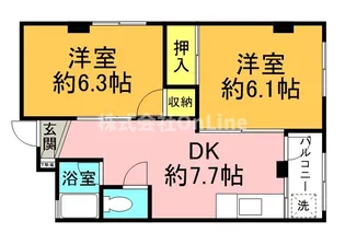 HY宝持マンション【4階】の間取り