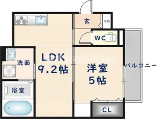 クリエオーレ近江堂【3階】の間取り