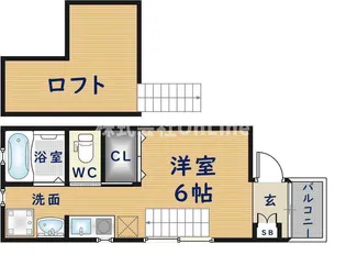 コンフォート小若江【2階】の間取り