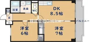 アドバンス渋川【6階】の間取り