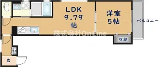 セレニティ荒本B棟【1階】の間取り