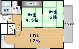 プレアール南亀井Ⅱ【3階】の間取り