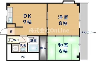大阪府八尾市山本町北7丁目【マンション】の間取り