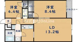 レオネクスト大都【2階】の間取り