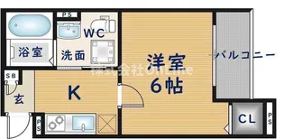 CRASTINE小路東B【2階】の間取り