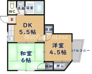 ハウス紫陽花【2階】の間取り