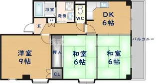 ビューハイム茶の木【3階】の間取り