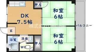 駅前コーポラス【2階】の間取り
