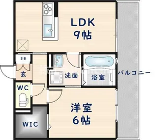 ディアコート萱振【1階】の間取り