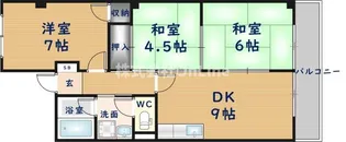 八尾樋口マンション【307号室】の間取り