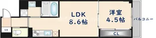 エイチ・ツーオー布施【3階】の間取り