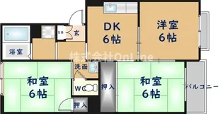 大阪府八尾市東山本町3丁目【マンション】の間取り