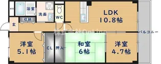 パルトーク山本【3階】の間取り
