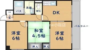 カルム東大阪【2階】の間取り