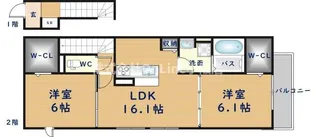 ウエスタンハイツ17【2階】の間取り
