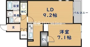 クレイノプレジオB【101号室】の間取り