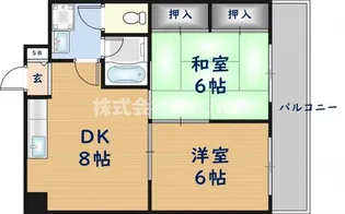サンハイツ稲田【6階】の間取り