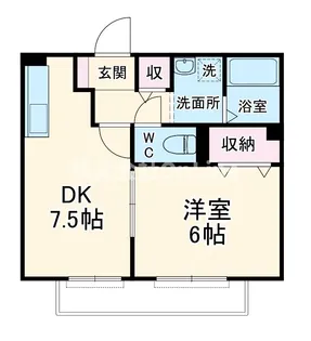 リバーサイド・ルーチェ C【1階】の間取り
