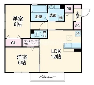 レスペランスA棟【1階】の間取り
