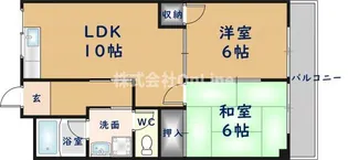 エバーグリーン【4階】の間取り
