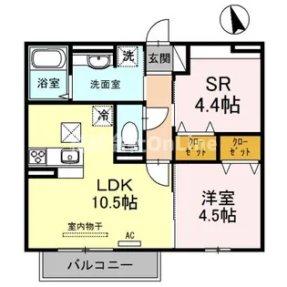 スペチアーレK【1階】の間取り