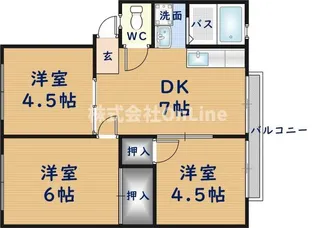 サンシティシャトーロゼ【2階】の間取り