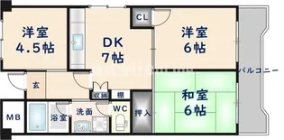 パークサイドハイツ野村【4階】の間取り