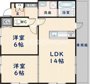 スタンヒル東山本新町【1階】の間取り