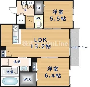 メゾンドプレズィール【2階】の間取り