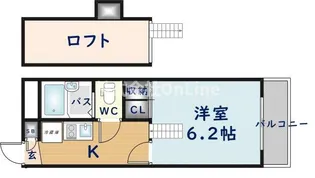 レオパレスアベンタ神武【1階】の間取り