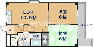 大阪府八尾市東山本町3丁目【アパート】の間取り