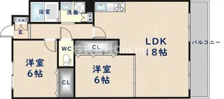 ベルデュール垣内【205号室】の間取り